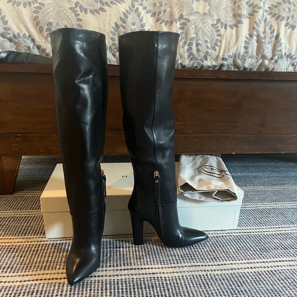M. Gemi tall black leather boots. NWT size 37.5, US women’s size 7. - Picture 2 of 5